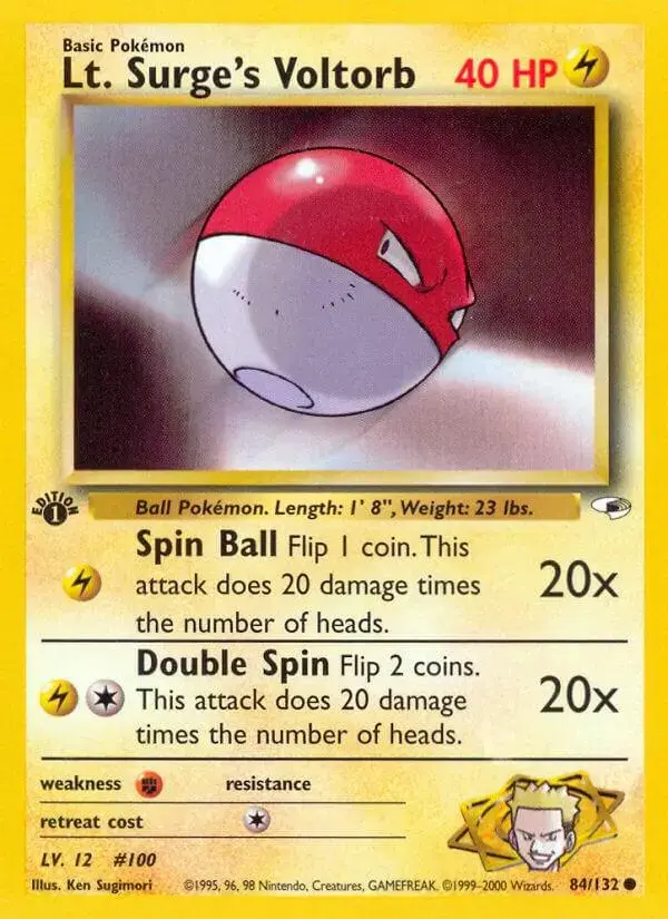Lt. Surge's Voltorb [1st Edition] - Pokemon Gym Heroes #84