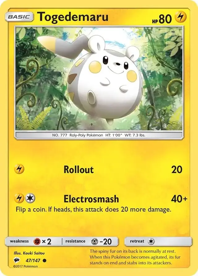 Togedemaru - Pokemon Burning Shadows #47