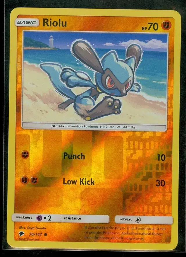 Riolu [Reverse Holo] - Pokemon Burning Shadows #70