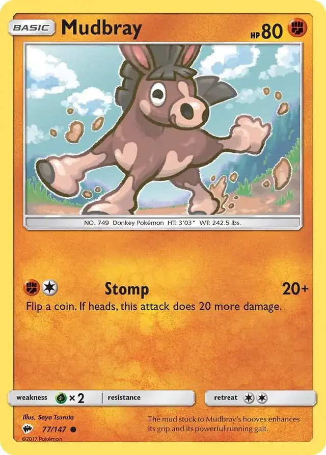 Mudbray - Pokemon Burning Shadows #77