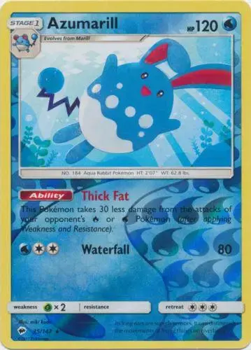 Azumarill [Reverse Holo] - Pokemon Burning Shadows #35