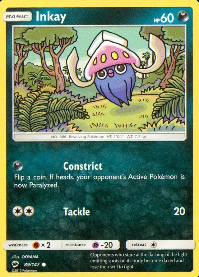 Inkay - Pokemon Burning Shadows #89