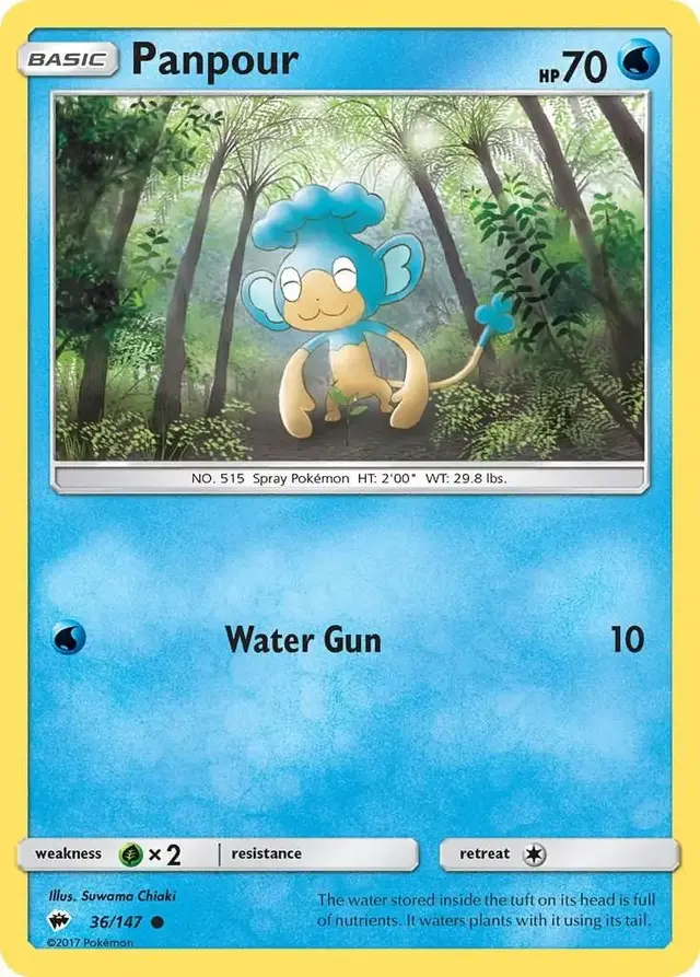 Panpour - Pokemon Burning Shadows #36