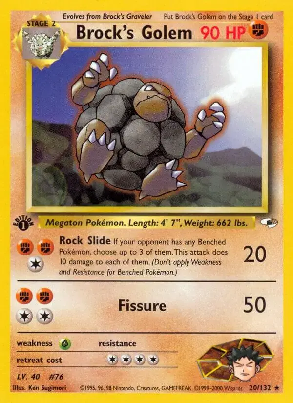 Brock's Golem [1st Edition] - Pokemon Gym Heroes #20