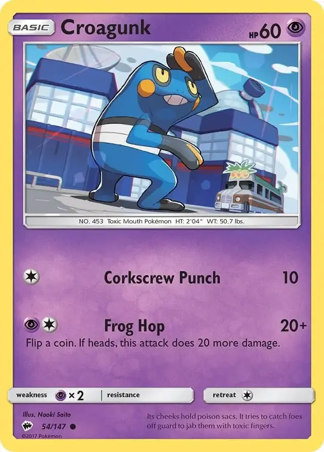 Croagunk - Pokemon Burning Shadows #54