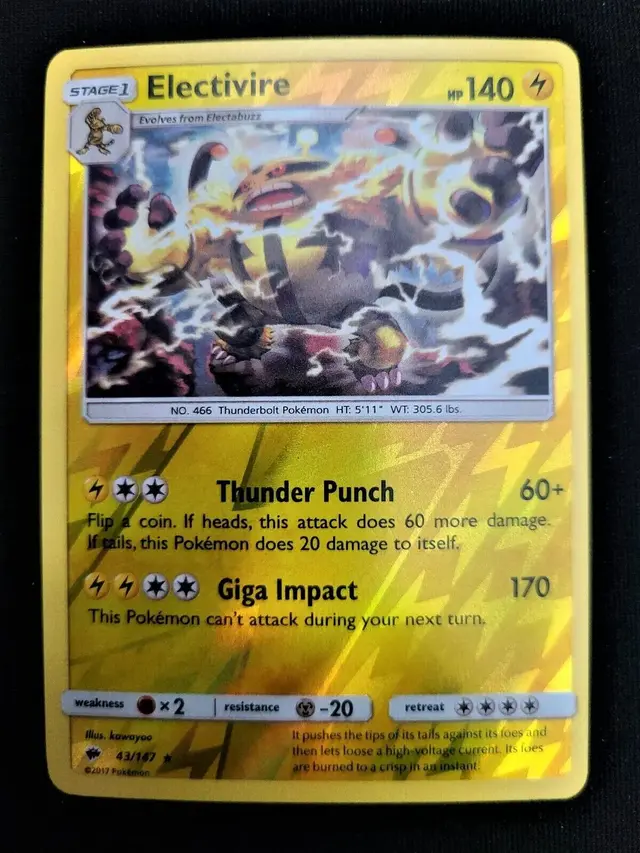 Electivire [Reverse Holo] - Pokemon Burning Shadows #43