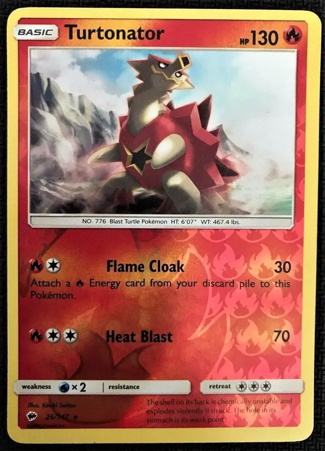 Turtonator [Reverse Holo] - Pokemon Burning Shadows #26