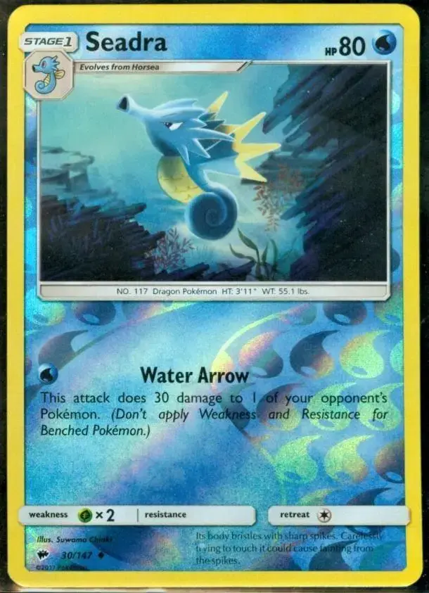 Seadra [Reverse Holo] - Pokemon Burning Shadows #30