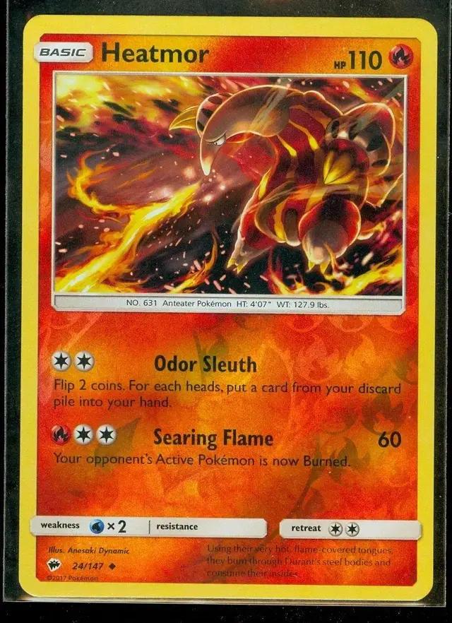 Heatmor [Reverse Holo] - Pokemon Burning Shadows #24