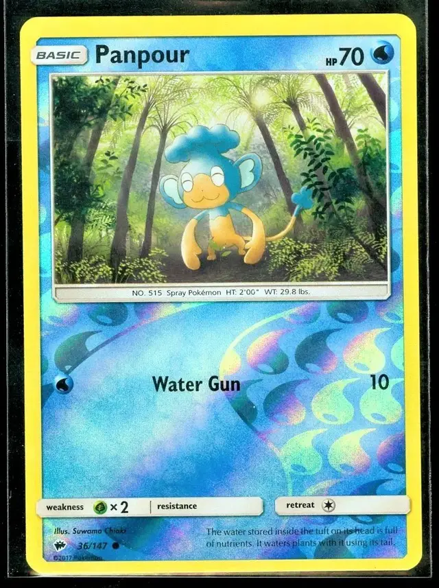 Panpour [Reverse Holo] - Pokemon Burning Shadows #36
