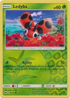 Ledyba [Reverse Holo] - Pokemon Burning Shadows #9