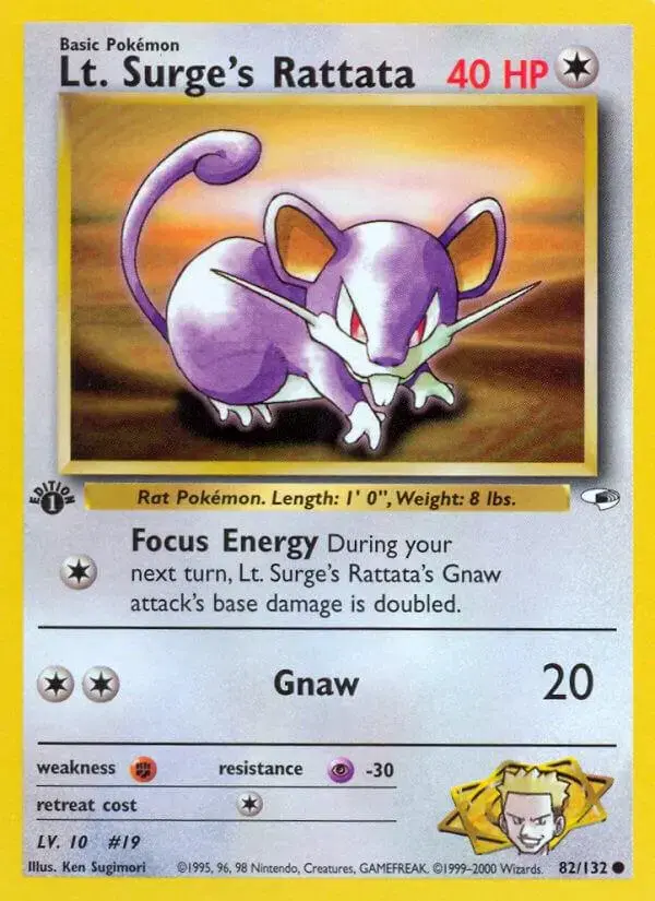 Lt. Surge's Rattata [1st Edition]
