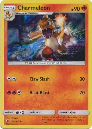 Charmeleon [Water-Web Holo] - Pokemon Burning Shadows #19