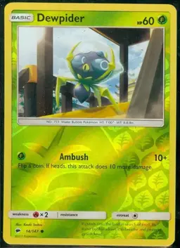 Dewpider [Reverse Holo] - Pokemon Burning Shadows