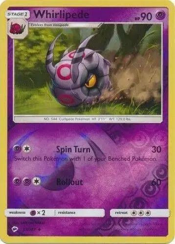 Whirlipede [Reverse Holo] - Pokemon Burning Shadows #57
