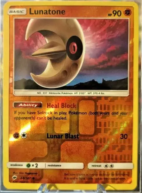 Lunatone [Reverse Holo] - Pokemon Burning Shadows #68