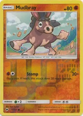 Mudbray [Reverse Holo] - Pokemon Burning Shadows #77