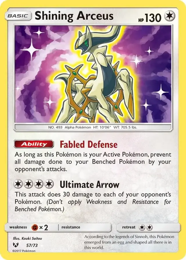 Shining Arceus - Pokemon Shining Legends #57