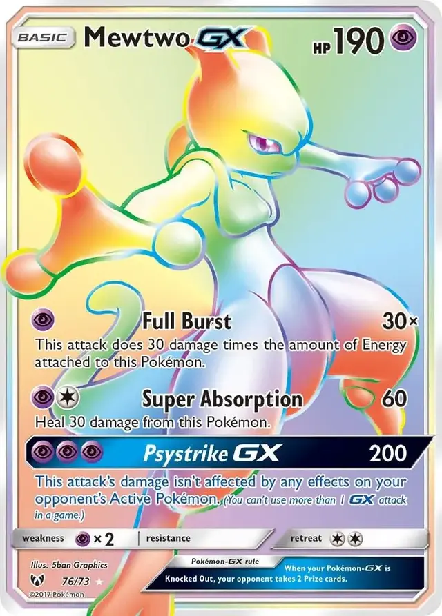 Mewtwo GX - Pokemon Shining Legends #76