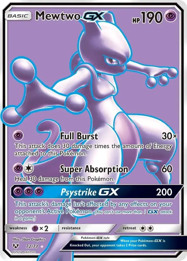 Mewtwo GX - Pokemon Shining Legends #72