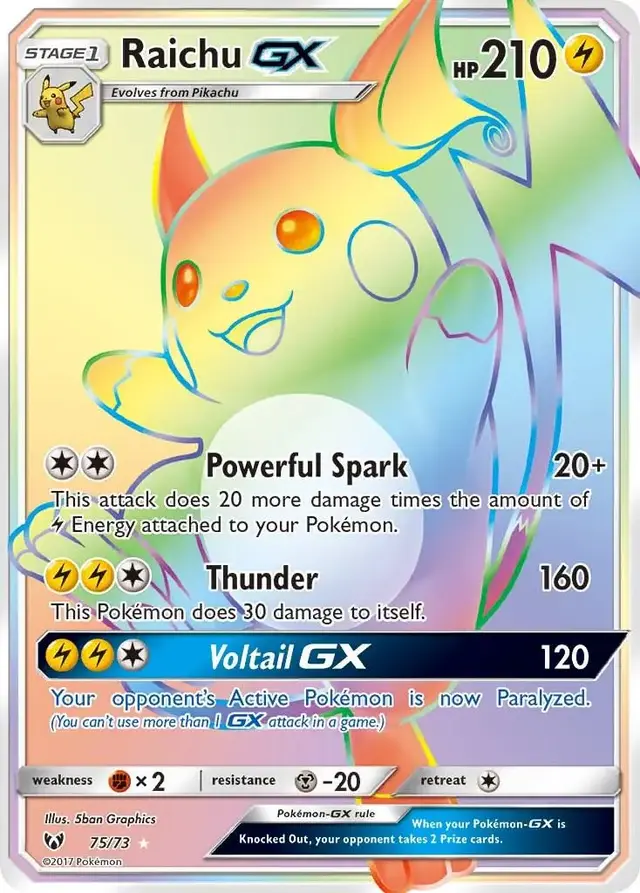 Raichu GX - Pokemon Shining Legends #75