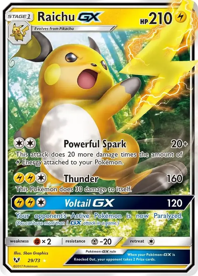 Raichu GX - Pokemon Shining Legends #29