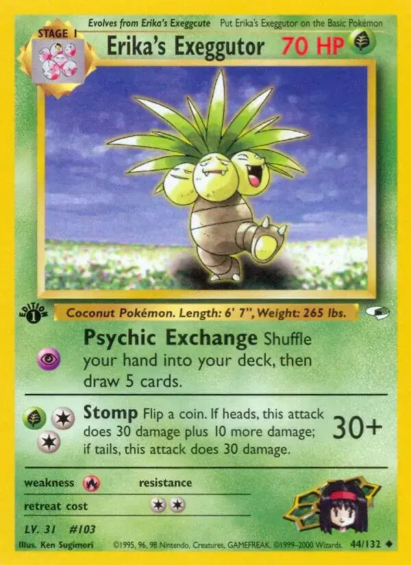 Erika's Exeggutor [1st Edition] - Pokemon Gym Heroes #44