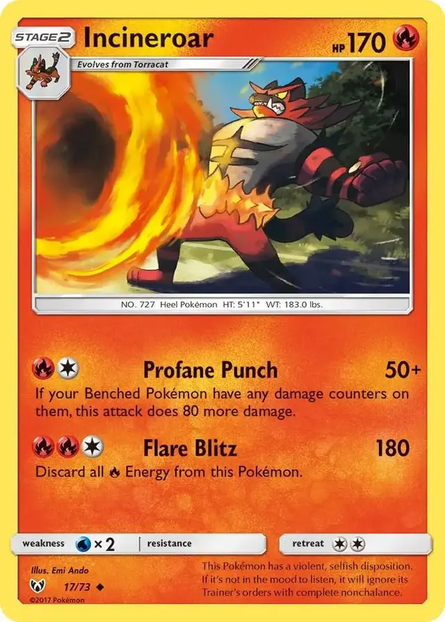 Incineroar - Pokemon Shining Legends #17