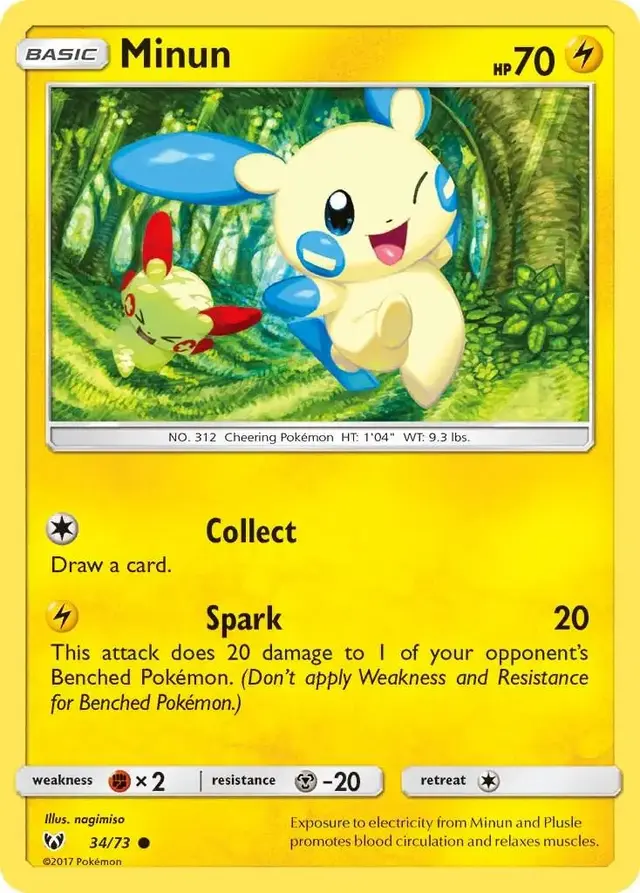 Minun - Pokemon Shining Legends #34