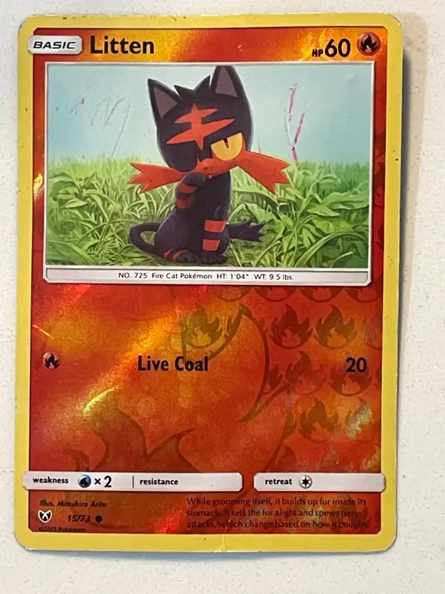 Litten [Reverse Holo] - Pokemon Shining Legends #15