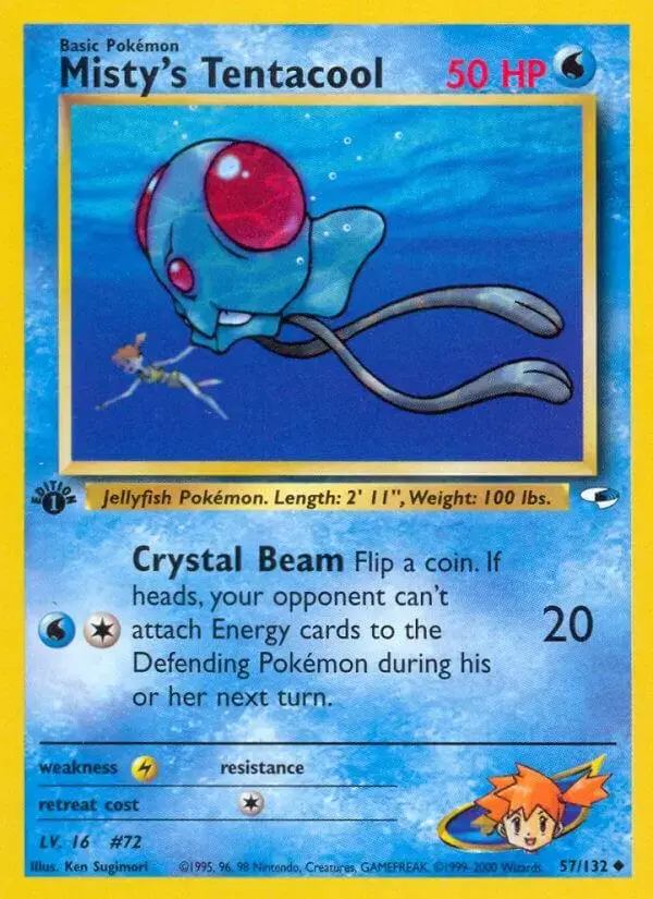 Misty's Tentacool [1st Edition] - Pokemon Gym Heroes #57