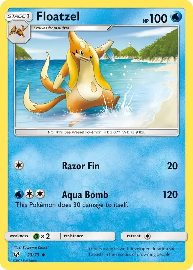 Floatzel - Pokemon Shining Legends #23