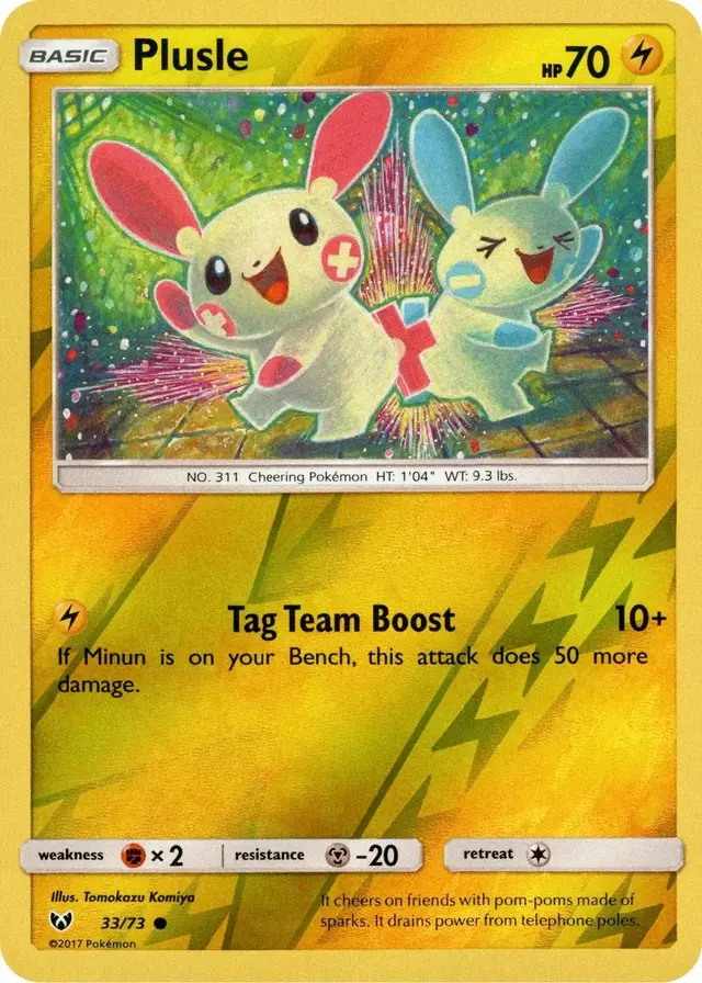 Plusle [Reverse Holo] - Pokemon Shining Legends #33