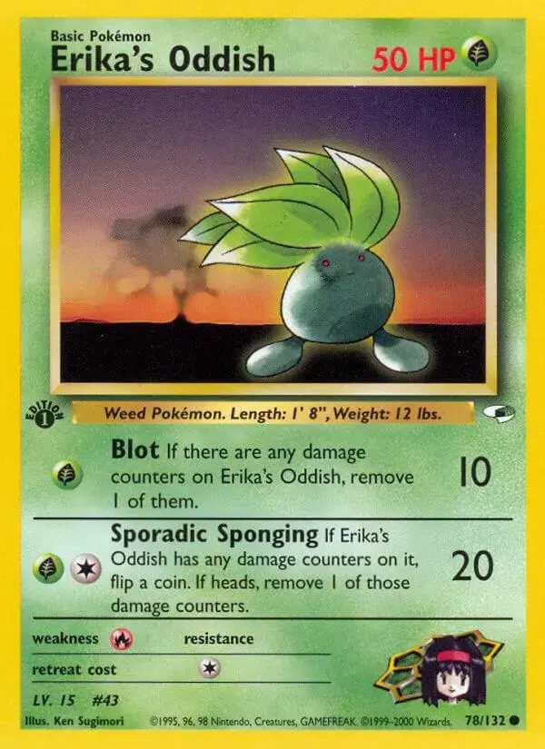 Erika's Oddish [1st Edition] - Pokemon Gym Heroes #78