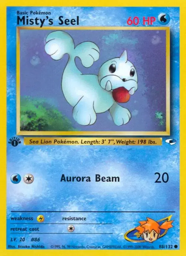 Misty's Seel [1st Edition] - Pokemon Gym Heroes #88