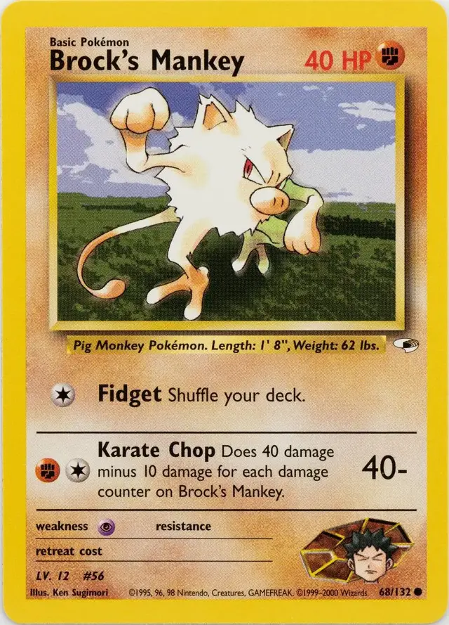 Brock's Mankey - Pokemon Gym Heroes #68