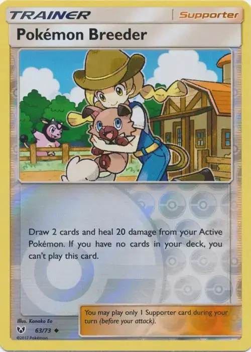 Pokemon Breeder [Reverse Holo] - Pokemon Shining Legends #63