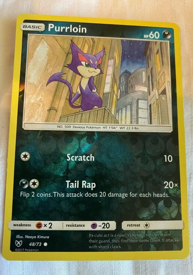 Purrloin [Reverse Holo] - Pokemon Shining Legends #48