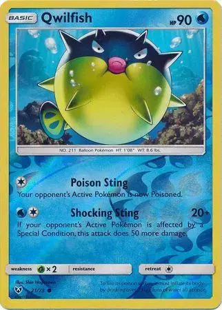 Qwilfish [Reverse Holo] - Pokemon Shining Legends #21