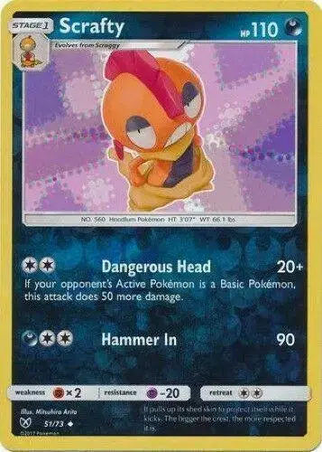 Scrafty [Reverse Holo] - Pokemon Shining Legends #51