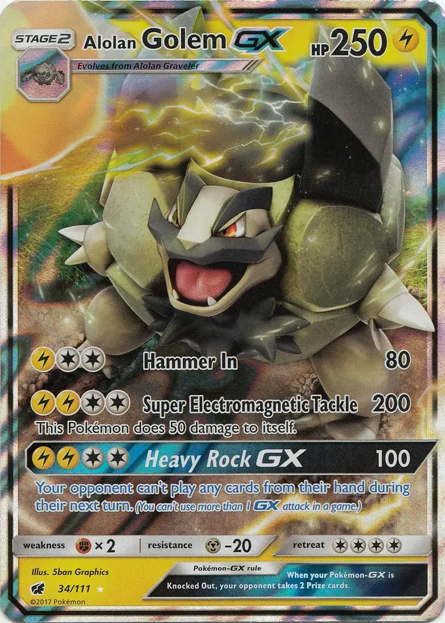 Alolan Golem GX - Pokemon Crimson Invasion #34