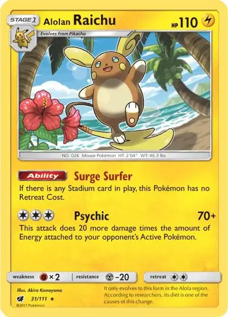Alolan Raichu - Pokemon Crimson Invasion #31