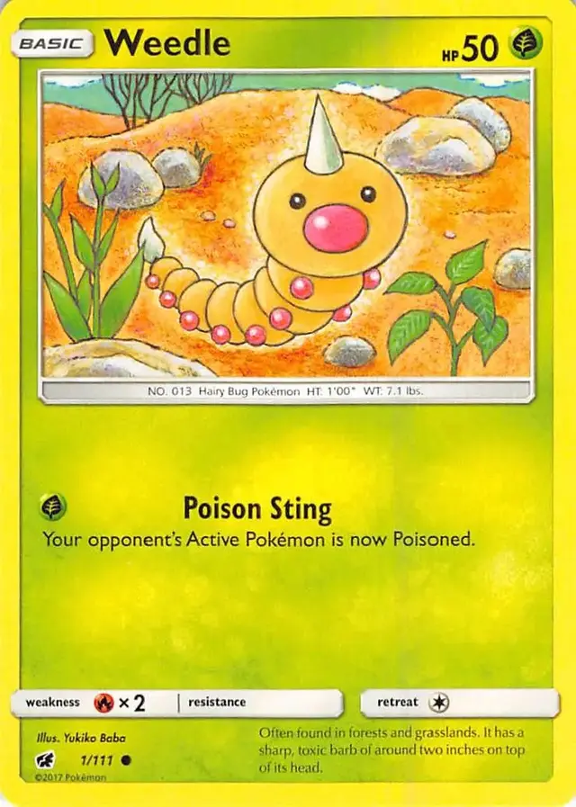 Weedle - Pokemon Crimson Invasion #1