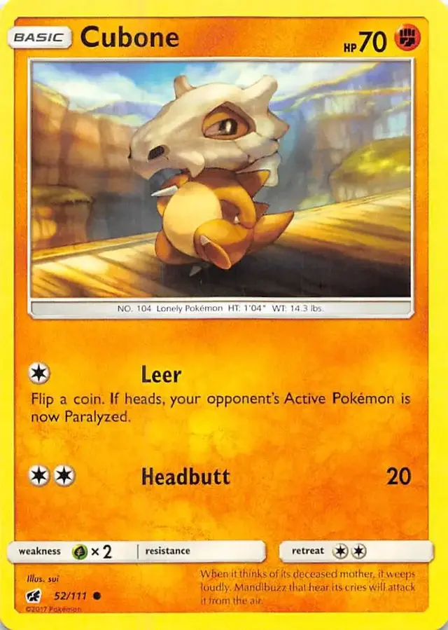 Cubone - Pokemon Crimson Invasion #52