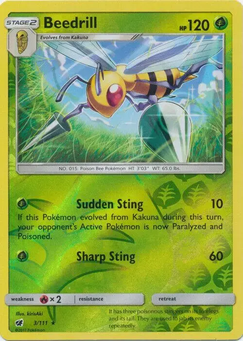 Beedrill [Reverse Holo] - Pokemon Crimson Invasion #3