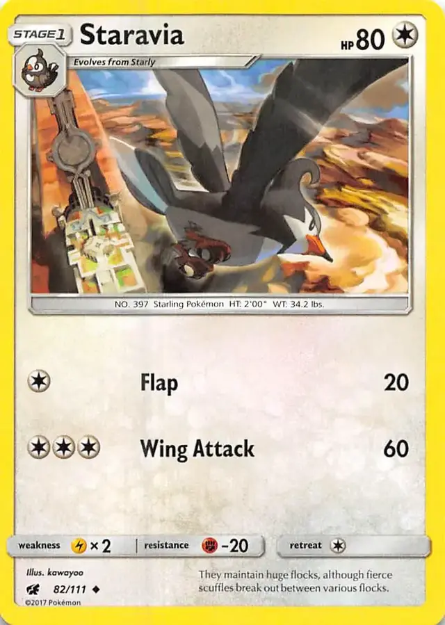 Staravia - Pokemon Crimson Invasion #82