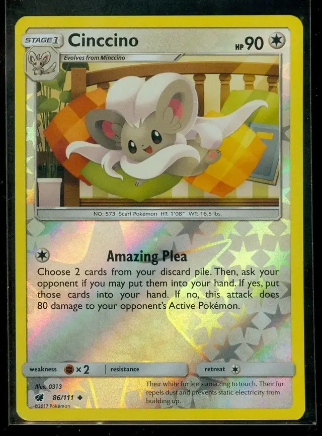 Cinccino [Reverse Holo] - Pokemon Crimson Invasion #86