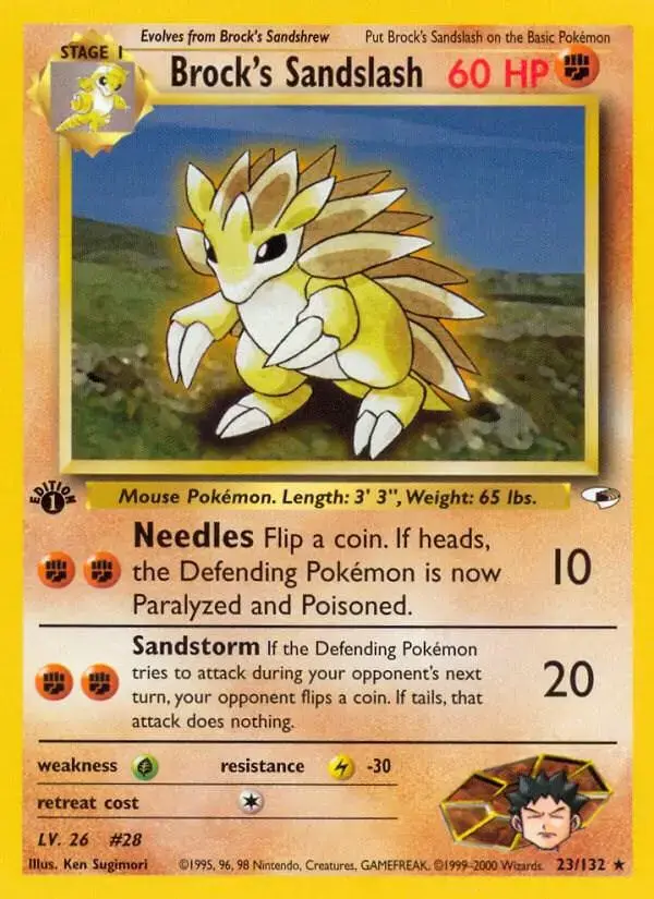 Brock's Sandslash [1st Edition] - Pokemon Gym Heroes #23