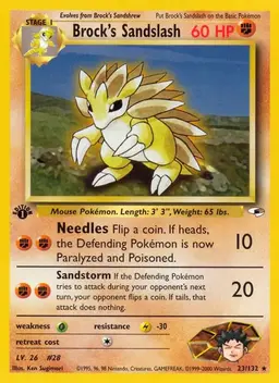 Brock's Sandslash [1st Edition] - Pokemon Gym Heroes
