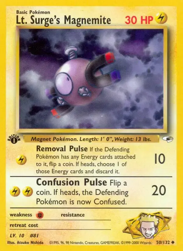 Lt. Surge's Magnemite [1st Edition] - Pokemon Gym Heroes #50